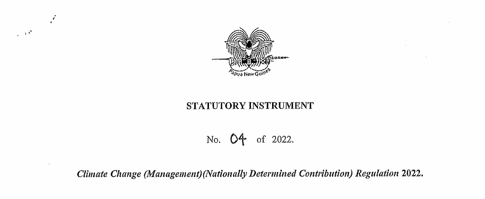 National Determined Contribution(NDC) Regulation 2022