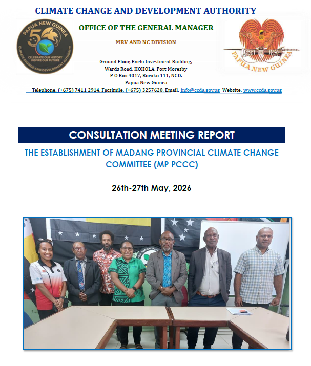 Consultation Meeting Report- Madang Provincial Climate Change Committee